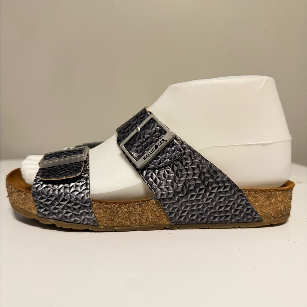Haflinger Andrea Metallic Buckle Leather Sandals Women’s EU 37 US 6-6.5